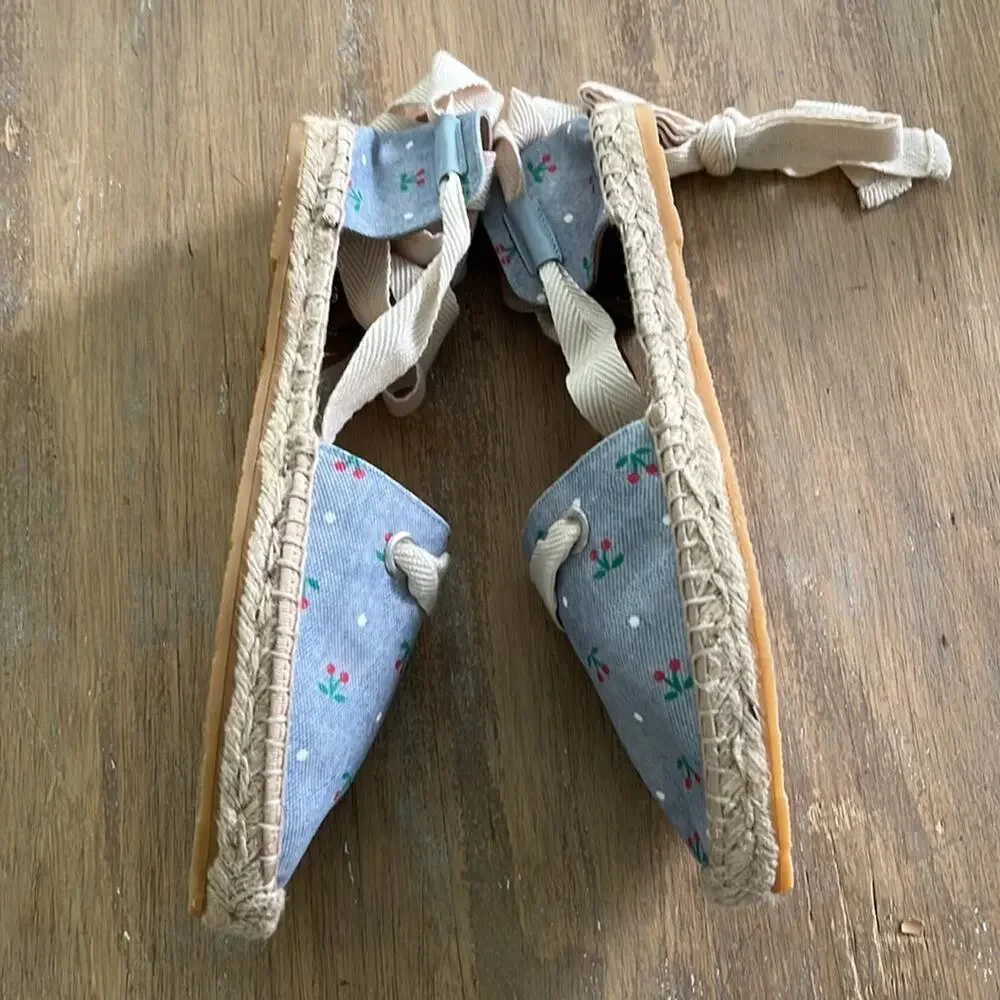 Anthropologie KMB Ankle Tie Espadrilles  Size EU 41